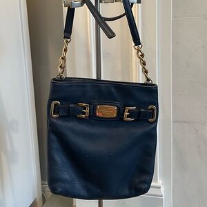 Michael Kors leather navy blue bag